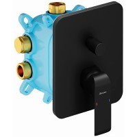Смеситель для душа Ravak Flat FL 065.20 X070179 Черный матовый латунь встраиваемый