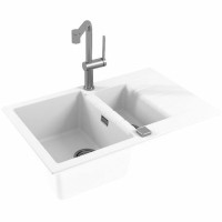 Кухонная мойка Alveus Granital Cadit 70 Arctic G11 790x500 1131357 Белая искусственный камень (литьевой мрамор) встраиваемый