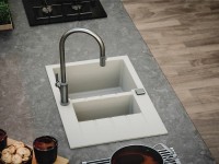 Кухонная мойка Alveus Granital Cadit 70 Arctic G11 790x500 1131357 Белая искусственный камень (литьевой мрамор) встраиваемый