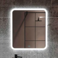 Зеркало Alavann Anna 70 ALV0018019 с подсветкой цвет Белый с сенсорным выключателем и подогревом