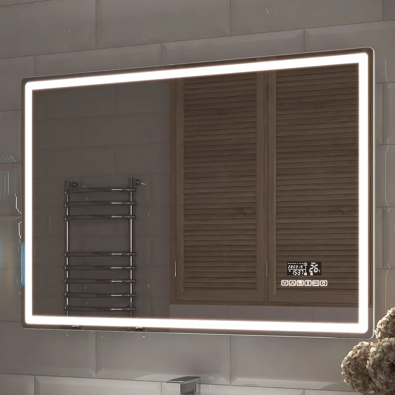 Зеркало Vigo Geometry Media Voice 120 052 с подсветкой c сенсорным выключателем и подогревом