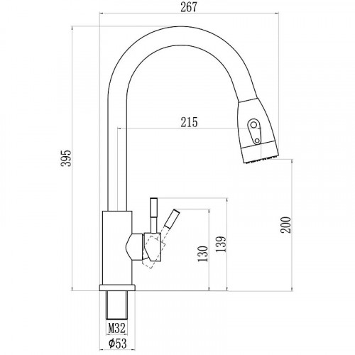 Смеситель для кухни Savol S-002806L цвет Сатин