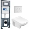 Комплект унитаза с инсталляцией WeltWasser MARBERG 410 + KEHLBACH 004 GL-WT + MAR 410 RD GL-WT 10000010728 цвет Белый глянцевый с сиденьем Микролифт и клавишей смыва цвет Белый глянцевый