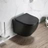 Унитаз Ceruttispa Ticino Aria MB CT8918 подвесной Черный матовый с сиденьем Микролифт фарфор подвесной