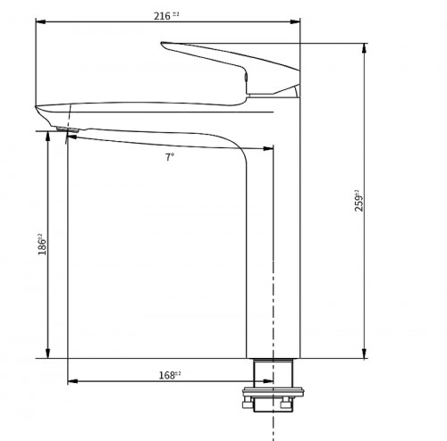 Смеситель для раковины Savol SK-H7210 цвет Хром