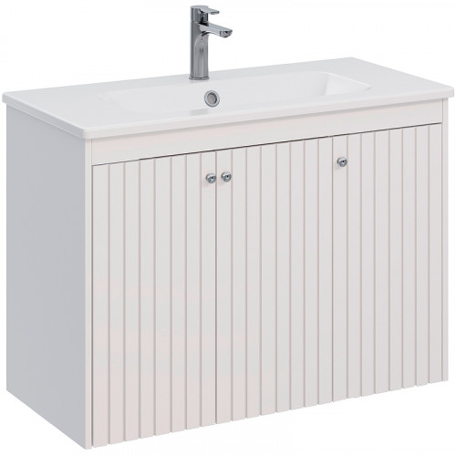 Тумба под раковину Lemark Romance 100 LM07R100T подвесная Белый глянец МДФ / ЛДСП
