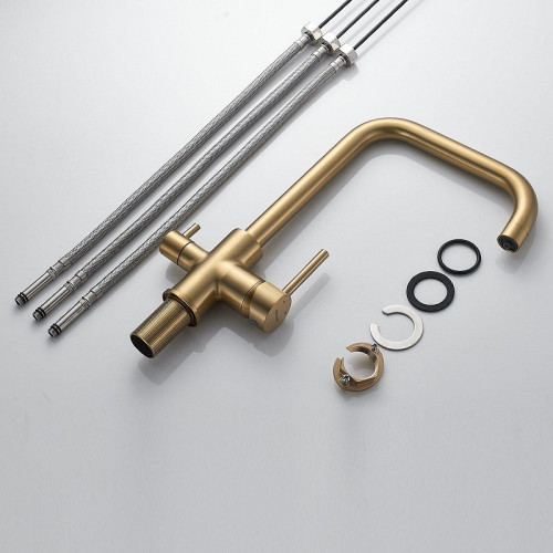 Смеситель для кухни Shevanik S228G цвет Золотой сатин