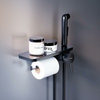 Гигиенический душ со смесителем Damixa Jupiter 773500301 Черный матовый латунь на стену