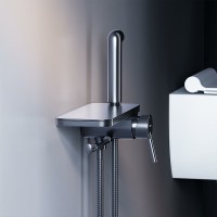 Гигиенический душ со смесителем Damixa Jupiter 773500301 Черный матовый латунь на стену