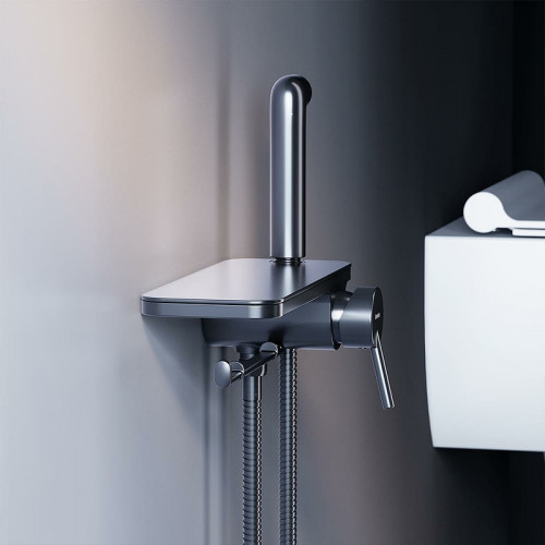 Гигиенический душ со смесителем Damixa Jupiter 773500301 Черный матовый латунь на стену