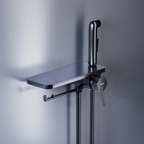 Гигиенический душ со смесителем Damixa Jupiter 773500301 Черный матовый латунь на стену