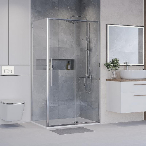 Душевая стенка Niagara Nova 100 NG-A100-34 профиль Хром стекло прозрачное