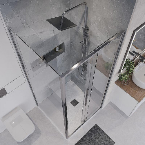 Душевая стенка Niagara Nova 100 NG-A100-34 профиль Хром стекло прозрачное