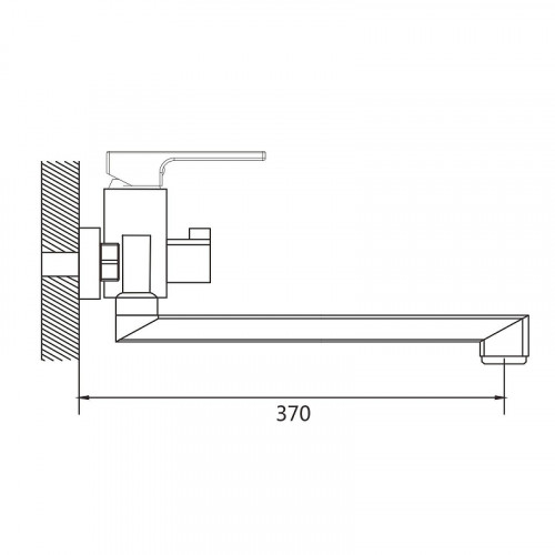 Смеситель для ванны Shevanik S8222 универсальный цвет Хром