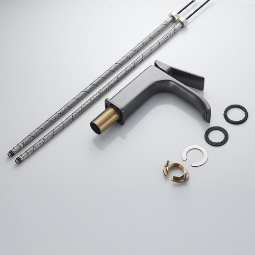 Смеситель для раковины Shevanik S4001T цвет Оружейная сталь