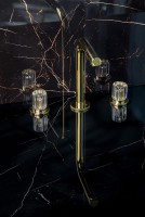 Смеситель для раковины Boheme Elegante 152-G-EL Золото латунь