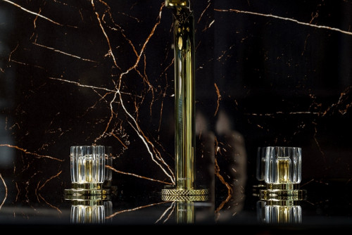 Смеситель для раковины Boheme Elegante 152-G-EL Золото латунь