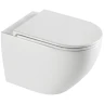 Комплект унитаза с инсталляцией WeltWasser AMBERG 506 ST + MERZBACH 043 XL GL-WT + AMBERG RD-MT CR 10000013783 цвет Белый глянцевый с сиденьем Микролифт и клавишей смыва цвет Хром матовый
