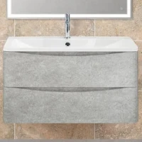 Тумба под раковину BelBagno ACQUA-1000-2C-SO-CVG подвесная Cemento Verona Grigio МДФ / ЛДСП