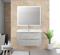 Тумба под раковину BelBagno ACQUA-1000-2C-SO-CVG подвесная Cemento Verona Grigio МДФ / ЛДСП