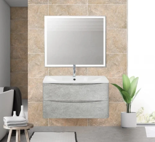 Тумба под раковину BelBagno ACQUA-1000-2C-SO-CVG подвесная Cemento Verona Grigio МДФ / ЛДСП