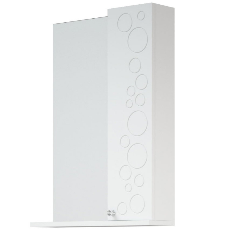 Зеркало со шкафом Corozo Орфей 50 SD-00000299 Белое МДФ / ЛДСП, стекло