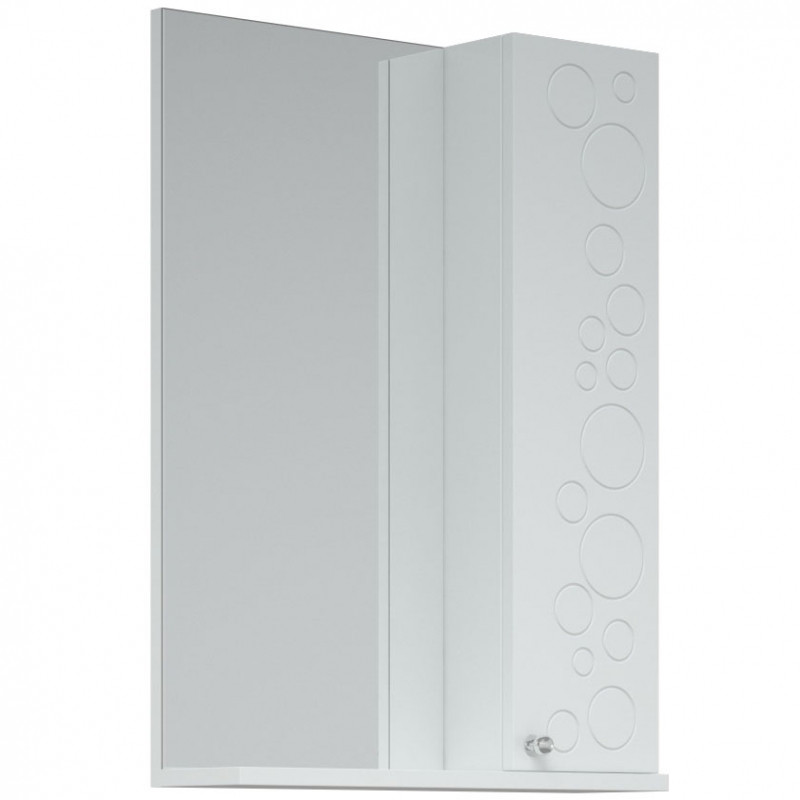 Зеркало со шкафом Corozo Орфей 50 SD-00000299 Белое МДФ / ЛДСП, стекло