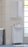 Зеркало со шкафом Corozo Орфей 50 SD-00000299 Белое МДФ / ЛДСП, стекло