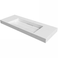 Раковина Boheme Armadi Art Flat 120 859-120-CLCT Белый мрамор искусственный камень (литьевой мрамор) подвесная