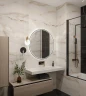 Раковина Boheme Armadi Art Flat 120 859-120-CLCT Белый мрамор искусственный камень (литьевой мрамор) подвесная