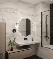 Раковина Boheme Armadi Art Flat 120 859-120-CLCT Белый мрамор искусственный камень (литьевой мрамор) подвесная