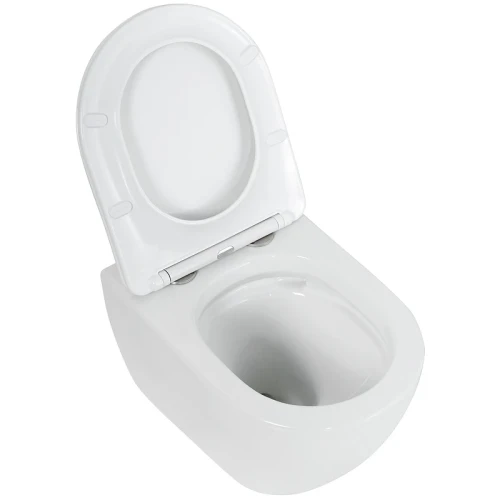 Комплект унитаза Cezares Stylus-Tor CZR-6601-TH-TOR/CZR2316SC с инсталляцией BelBagno BB002-80/BB014-SR-BIANCO с сиденьем Микролифт и Белой клавишей смыва фаянс подвесной