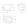 Комплект унитаза Cezares Stylus-Tor CZR-6601-TH-TOR/CZR2316SC с инсталляцией BelBagno BB002-80/BB014-SR-BIANCO с сиденьем Микролифт и Белой клавишей смыва фаянс подвесной