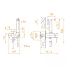 Гигиенический душ со смесителем RGW Shower Panels SP-211Gb 581408211-06 Золото брашированное латунь встраиваемый