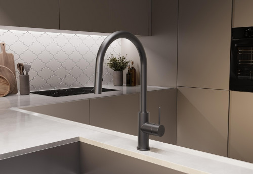 Смеситель для кухни Vincea VKF-2C1GM цвет Вороненая сталь