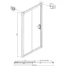 Шторка на ванну Ambassador Bath Screens 150х140 16041104 профиль Хром стекло CrystalPure