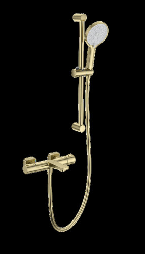 Смеситель для ванны Wonzon &amp; Woghand WW-C2021-A-BG с термостатом цвет Брашированное золото