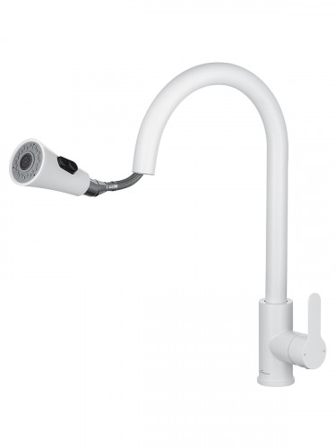 Смеситель для кухни Wonzon &amp; Woghand WW-121E201L-MW цвет Белый матовый