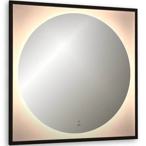 Зеркало Silver Mirrors Mone 80 LED-00002740 с подсветкой Черное с бесконтактным выключателем и диммером стекло