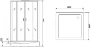 Душевая кабина Niagara Premium 100x100 NG-6002-01Q без гидромассажа