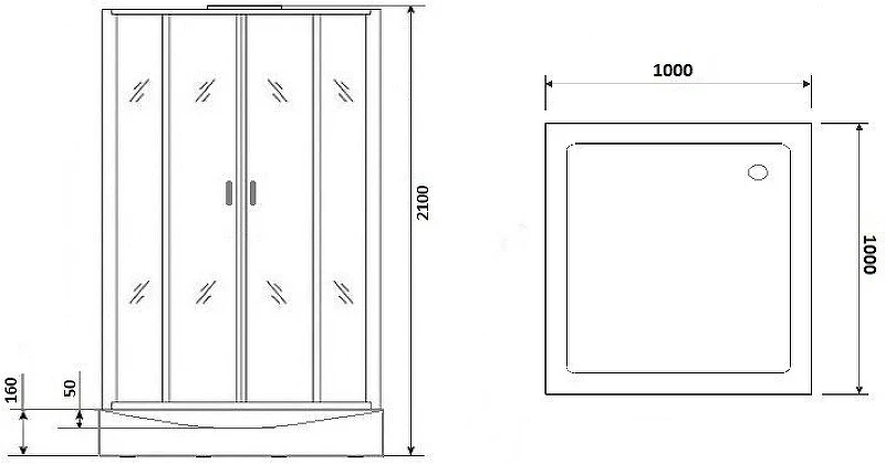 Душевая кабина Niagara Premium 100x100 NG-6002-01Q без гидромассажа
