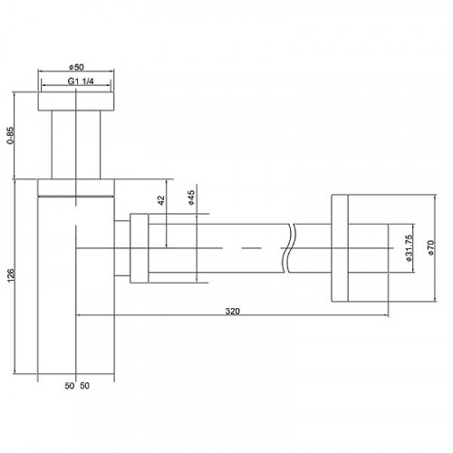Сифон для раковины Timo 959/17L Золото матовое