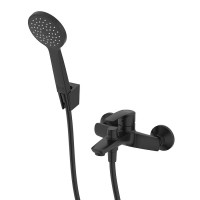 Смеситель для ванны Iddis Ray RAYBL02i02 Черный матовый на стену