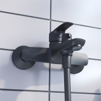 Смеситель для ванны Iddis Ray RAYBL02i02 Черный матовый на стену
