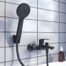Смеситель для ванны Iddis Ray RAYBL02i02 Черный матовый на стену