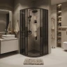 Душевой уголок Grossman Cosmo 80х80 301.K33.02.8080.21.10 профиль Черный матовый стекло тонированное