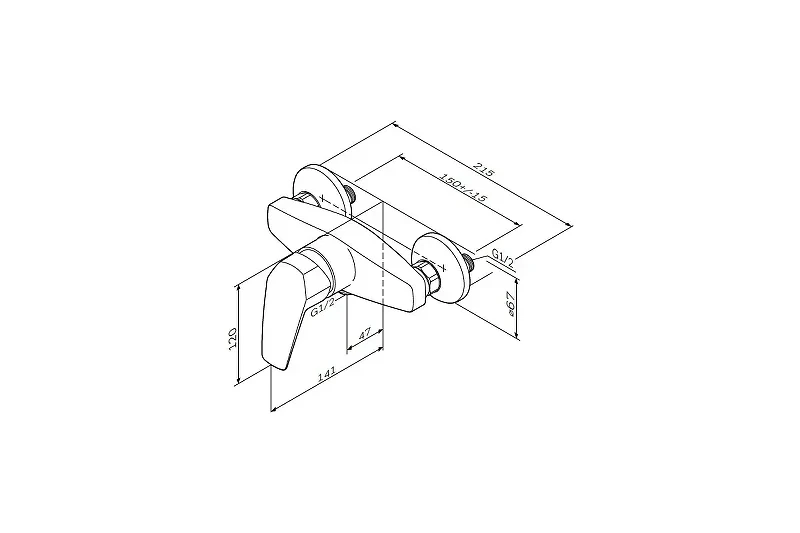 Смеситель для душа AM.PM Gem F9020000 цвет Хром