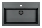 Кухонная мойка Alveus Granital Atrox 40 Carbon G91 790х500 1148163 цвет Черный