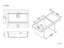 Кухонная мойка Alveus Granital Atrox 40 Carbon G91 790х500 1148163 цвет Черный