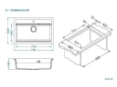 Кухонная мойка Alveus Granital Atrox 40 Carbon G91 790х500 1148163 цвет Черный